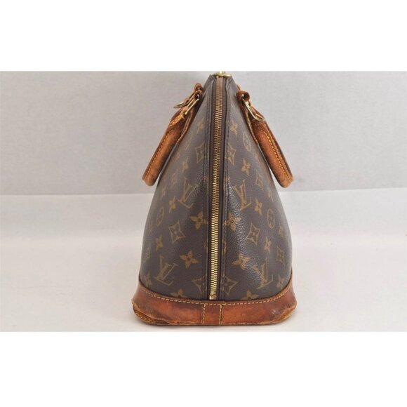 Authentic Louis Vuitton Monogram Alma Handbag Purse With Leather Trim - Picture 10 of 15